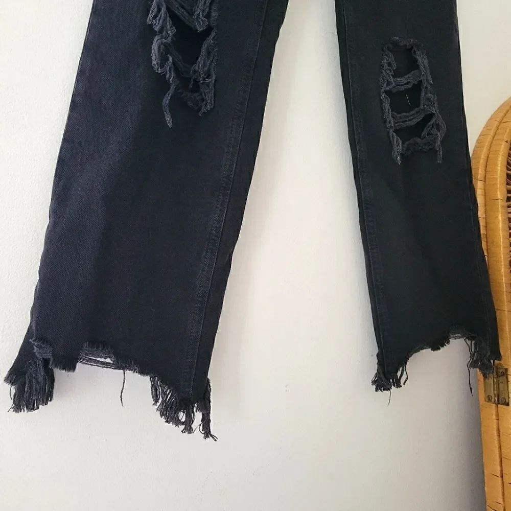 We The Free Maggie Jeans Straight Leg Onyx 26